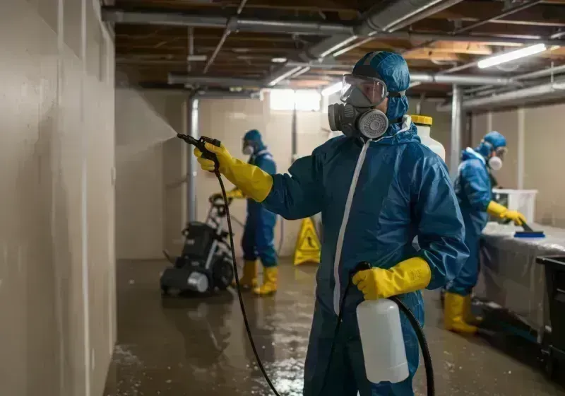 Basement Sanitization and Antimicrobial Treatment process in Crestwood, MO